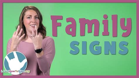 Asl Family Signs Worksheets