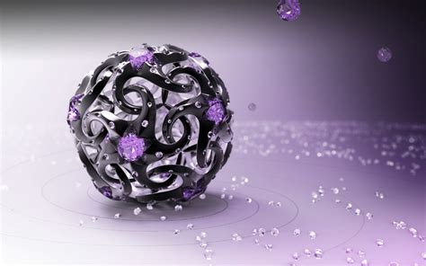 Wallpaper : 3D, ball, diamonds, digital art 1680x1050 - wallhaven ...