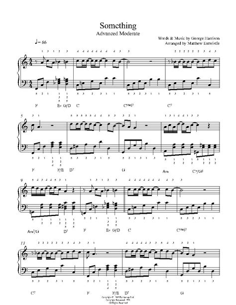 Something by The Beatles Piano Sheet Music | Advanced Level | Sheet music, Piano sheet music, Music