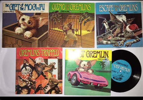 Gremlins: set of 5 story books each with a 45 record