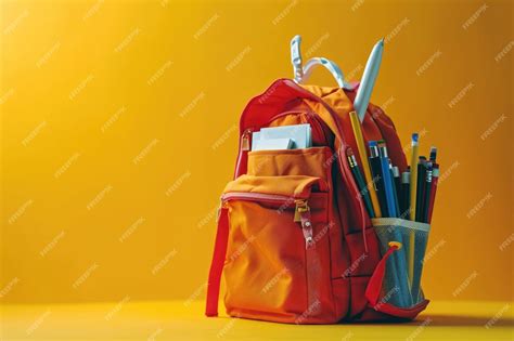 Premium Photo | Back to school supplies on yellow background