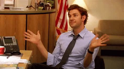 Jim Halpert With The Jazz Hands GIF - TheOffice JimHalpert ...