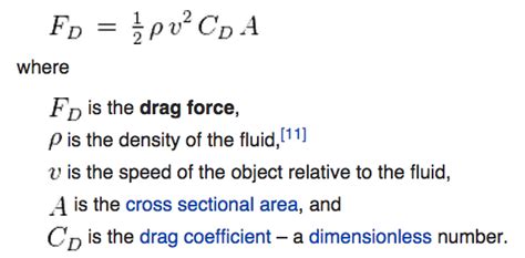 Drag Equation | b-reddy.org