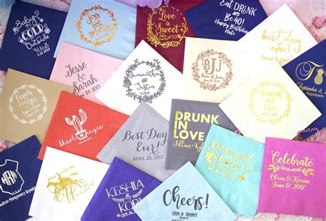 Personalized Napkins, Custom Napkins, Event Napkins, Wedding Napkins ...