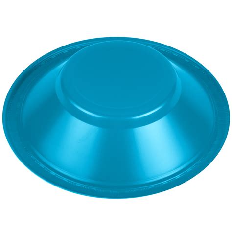 Creative Converting 28313151 12 oz. Turquoise Blue Plastic Bowl - 20/Pack