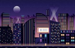 Cityscape Night Clipart Background