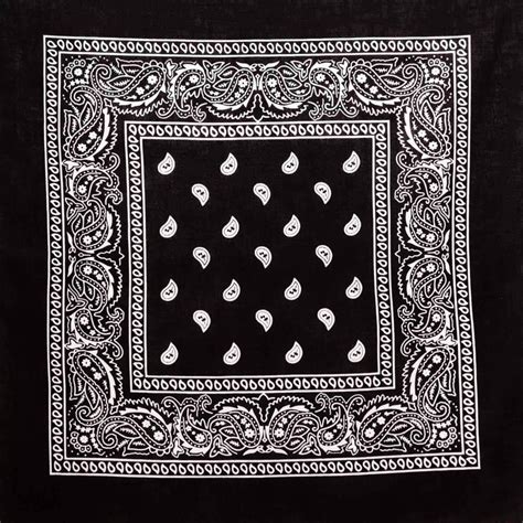 Black Classic Paisley Bandana Scarf Cotton-Blend Retro Rockabilly Pin Up Punk | eBay