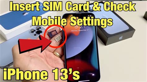 iPhone 13's: How to Insert SIM Card & Check Mobile Settings (iPhone 13 ...