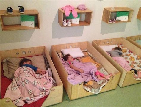 #3 will have this sleeping box! | Daycare room design, Toddler daycare ...