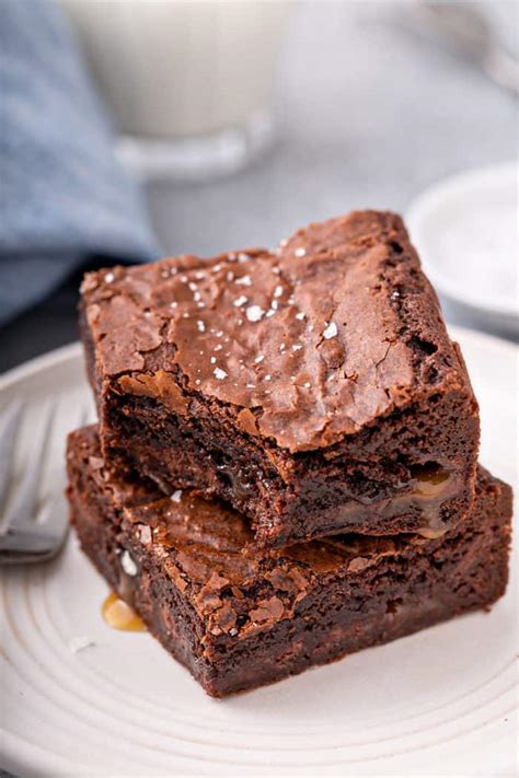 The Easiest Salted Caramel Brownies | My Baking Addiction