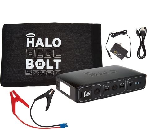 Halo Bolt ACDC Portable Charge Car Jumpstarter with AC Outlet ...