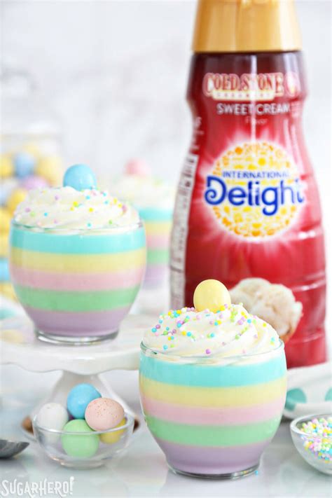 Pastel Rainbow Gelatin Cups - SugarHero