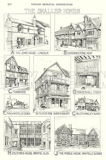 English Mediaeval Architecture; The Smaller Homes stock image | Look and Learn