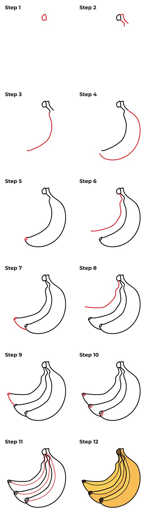 Banana Drawing Step By Step