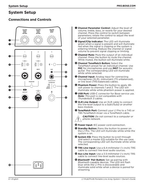 Bose L1 Pro8 operation manual