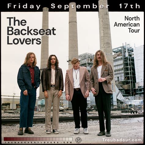 Buy tickets to The Backseat Lovers at Troubadour in West Hollywood on September 17, 2021