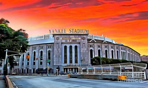 Front Gate of Yankee Stadium at Sunset Photograph by Nidhin Nishanth