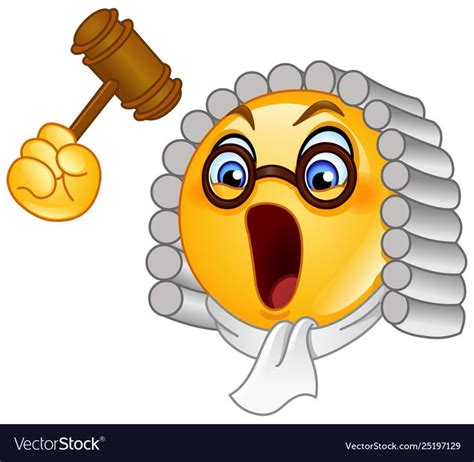 Judge emoticon with hammer. Download a Free Preview or High Quality Adobe Illustrator Ai, EPS ...