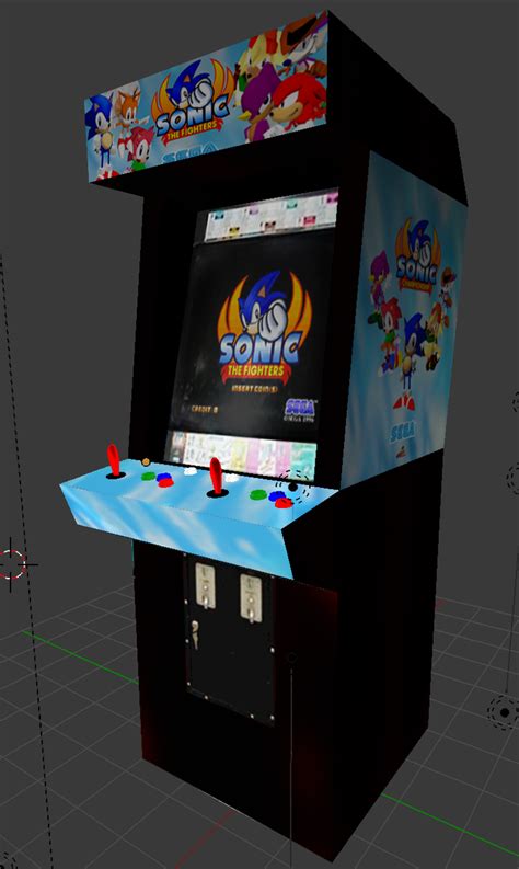 Sonic The Fighters Arcade Cabnet Model by Nibroc-Rock