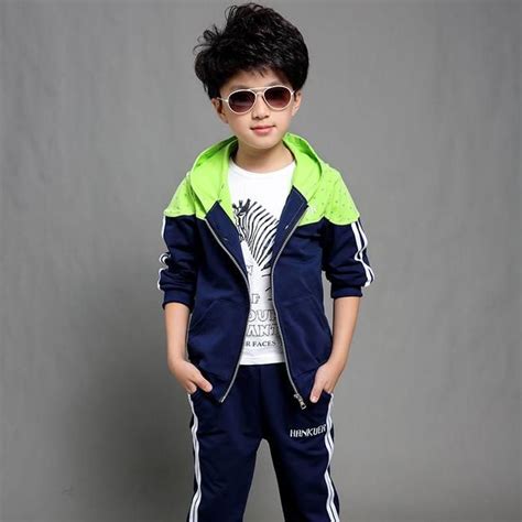 Boys Hooded Sports Tracksuit clothes+pant | Kids sportswear, Kids outfits, Kids clothes boys