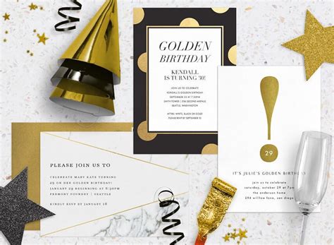 How to Plan a Golden Birthday, Plus Invites and Cards That Dazzle