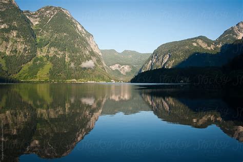 "Hallstatt Lake At Dawn." by Stocksy Contributor "Gergely Kishonthy" - Stocksy