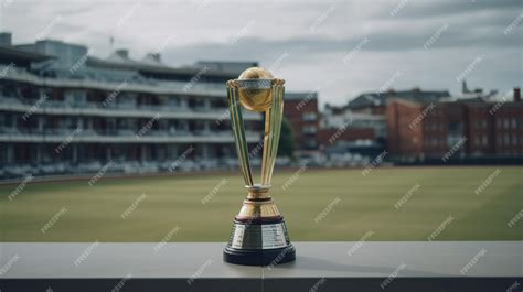 Premium AI Image | A trophy from the icc cricket world cup