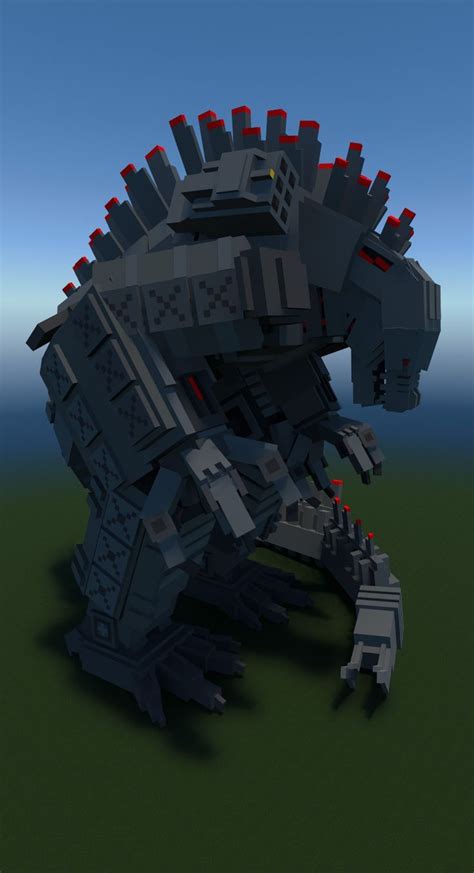 MechaGodzilla GvKRotT by Monster122 Monsterverse in 2023 | Godzilla, Minecraft, Pixel art design