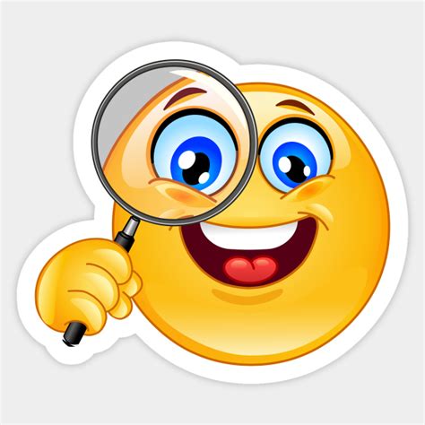 Magnifying Glass Emoji - Emoji - Sticker | TeePublic