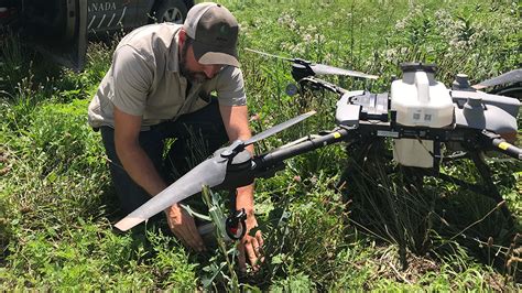 Drone spraying - Ontario Grain Farmer