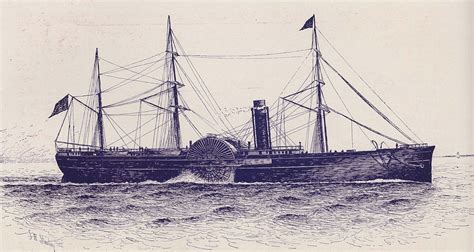 Collins Line's Arctic, lost in September of 1854 following a collision with the steamer Vesta ...