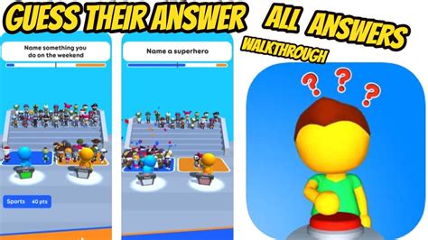 Guess Their Answer Game Gameplay Walkthrough All Levels All Answers and Won All Rounds (iOS ...