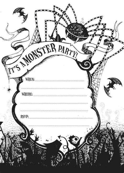 Scary Halloween Party Invitations