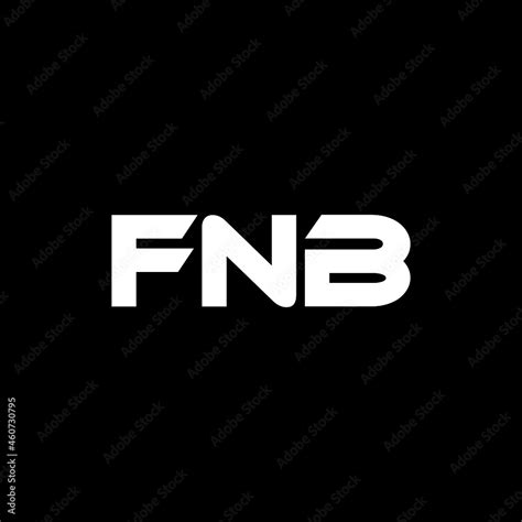 FNB letter logo design with black background in illustrator, vector logo modern alphabet font ...