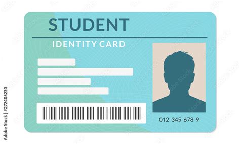 Student ID card. University, school, college identity card. Vector ...