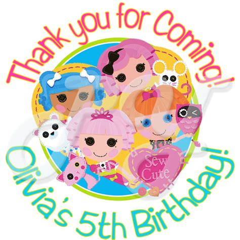 Lalaloopsy personalized Birthday stickers