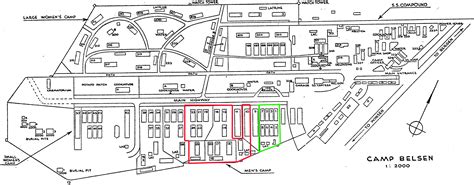 Map of Bergen-Belsen Concentration Camp - Frank Falla Archive