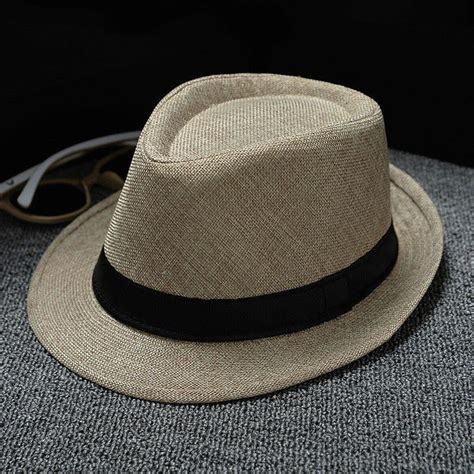 Mens Women Straw Fedora Hat Wide Brim Panama Hat Summer Dress Hat - Walmart.com