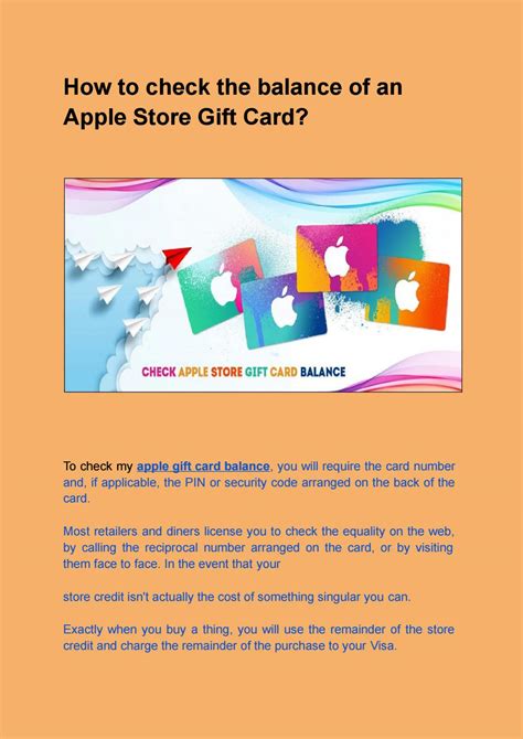 How to check the balance of an Apple Store Gift Card? by danielrand91 - Issuu