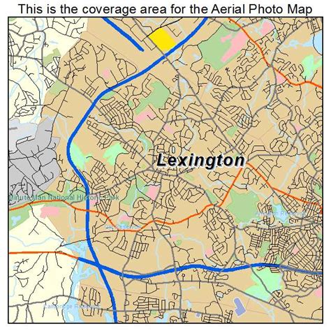 Aerial Photography Map of Lexington, MA Massachusetts