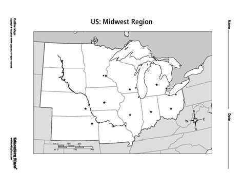 Midwest Region States Interactive Map Diagram | Quizlet