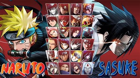 Potential Naruto Fighting Game Roster I made : r/makeafighter