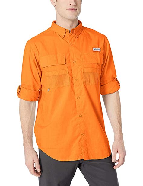 Amazon.com: Columbia Men's PFG Half Moon Long Sleeve Shirt, Breathable, Relaxed Fit: Clothing ...