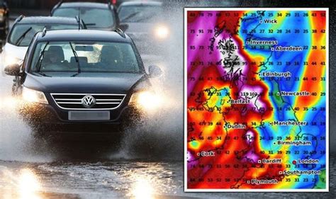 UK storm forecast: 'Days of persistent rain' to batter Britain with 54mm in 24hrs - charts ...