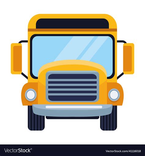 Bus school front Royalty Free Vector Image - VectorStock