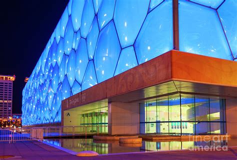 The Water Cube National Aquatics Center in the Olympic Park, Beijing, Peoples Republic of China ...