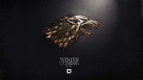 Game of Thrones Wallpaper 04 of 20 - House Stark of Winterfell Logo in 3D Gold - HD Wallpapers ...