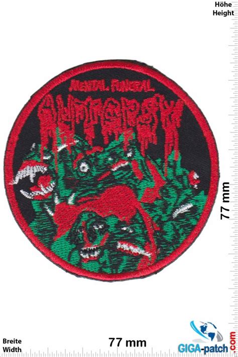 Autopsy Autopsy - Mental Funeral - Death-Metal-Band - Patch Keychains ...