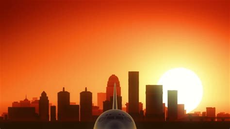 Louisville Skyline Sunrise Take Off, Motion Graphics | VideoHive