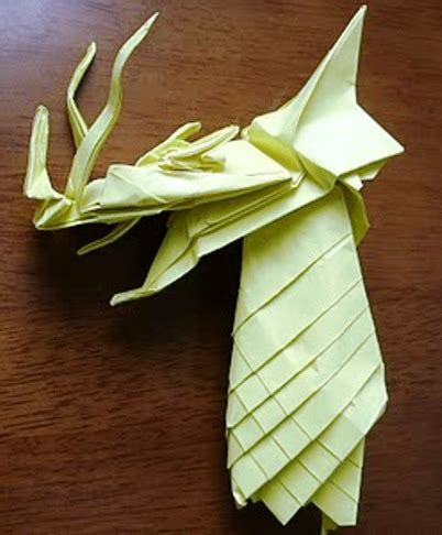 origami Dragon Head 3D ~ make origami easy instructions for kids